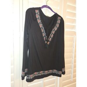 Urban Coco Embroidered Boho Blouse With Detailed Sleeves